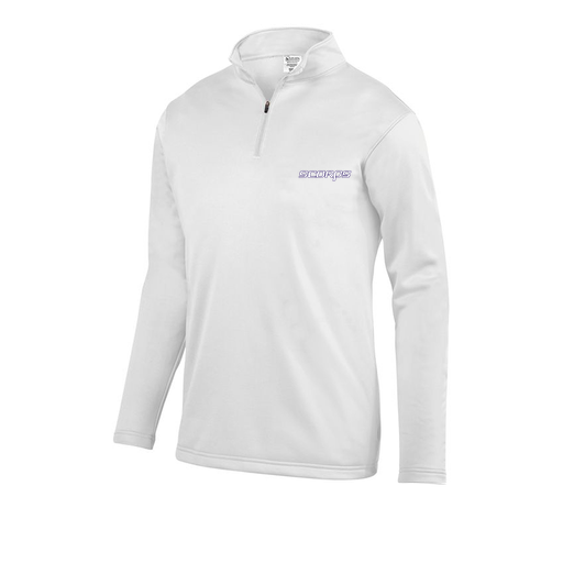[FOLQFFWH-AS-LOGO2] Decker Men's FlexFleece 1/4 Zip (Adult S, White, Logo 2)