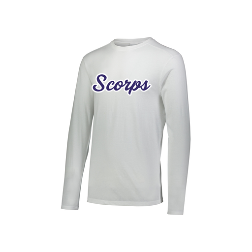[FTLCUBWH-YS-LOGO3] Decker Youth Tri-Blend T-Shirt - Long Sleeve (Youth S, White, Logo 3)